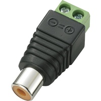 TRU Components Cinch-Steckverbinder Buchse, gerade Polzahl: 2 Schwarz 1