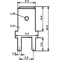 VOGT VERBINDUNGSTECHNIK 3866A.68 Steckzunge Steckbreite: 6.3 mm Steckdicke: 0.8