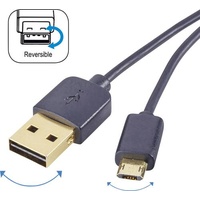 Renkforce USB-Kabel USB 2.0 USB-A Stecker, USB-Micro-B Stecker 1.00