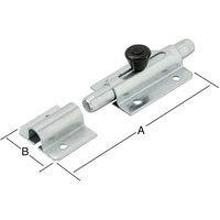 Vormann BolzenKnopfriegel 80X36 mm mit Schlaufe, gerade Stahl, verzinkt