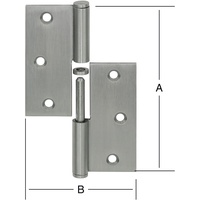 Vormann Türscharnier 90X90 mm lks. RF