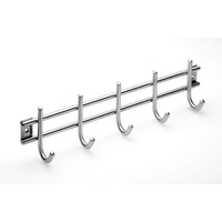 Hettich Garderobenleiste 5 Haken Edelstahl