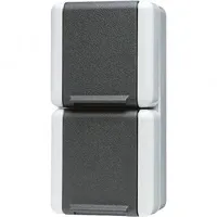 Jung 822W SCHUKO® Zweifach-Steckdose, senkrecht