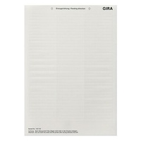 Gira Beschriftungsbogen 145700