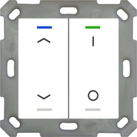 MDT Taster Light 55 2-fach RGBW Temperatursensor, Symbol Auf/Ab