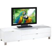 Hom'in Hom`in Tv-Element, Weiß, Metall, 2 Schubladen, 165x41.1x52.2 cm,