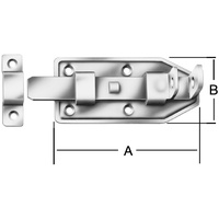 Vormann Türschlossriegel verzinkt 180 x 65 mm