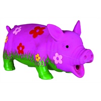 Trixie Schwein mit Blumen & Tierstimme Latex 20 cm
