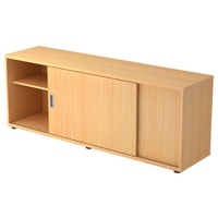 Hammerbacher Sideboard Alicante, freitstehend, beidseitig nutzbar, mit Schiebetüren braun