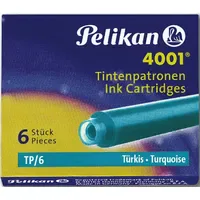 Pelikan Tintenpatronen für Füller 4001 TP/6 türkis 6 Stück