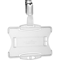 Durable Ausweiskartenhalter, mit Metallclip, Kunststoff, Rahmen transparent, 85 x