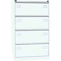 BISLEY LIGHT Hängeregistraturschrank verkehrsweiß 4 Schubladen 80,0 x 62,2