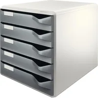 Leitz Schubladenbox Post-Set dunkelgrau 52800089, DIN A4 mit Schubladen