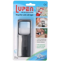 AccuCell Lupe mit LED-Beleuchtung und 3fach Vergrösserung Farbe Schwarz