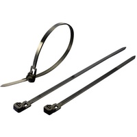 TRU Components 1592877 TC-HVR200SBK203 Kabelbinder 200mm 4.50mm Schwarz Lösbar