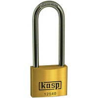Kasp Vorhängeschloss 40 mm, hoher Bügel, gleichschließend Goldgelb Schlüsselschloss