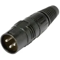 HICON HI-X3CM-B XLR-Steckverbinder Stecker, gerade Polzahl: 3 Schwarz