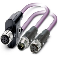 Phoenix Contact 1436013 Sensor-/Aktor-Datensteckverbinder, konfektioniert M12 Adapter, Y-Form 30.00