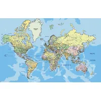 Papermoon Fototapete World Map", bunt, Fototapeten Tapeten
