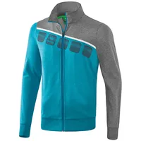 Erima 5-C Polyesterjacke oriental blue mel./grey mel./white 116