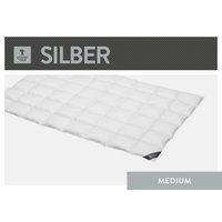 SPESSARTTRAUM Daunenbettdecke »Silber«, leicht, Füllung 100% Daunen, Bezug 100%