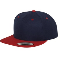 Flexfit Classic Snapback 2-Tone Cap Kappe, Navy/Red, One Size