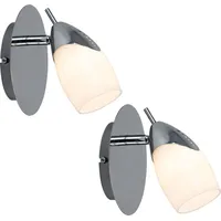 ETC Shop 2er Set LED Wandleuchte Wandstrahler Wandlampe, verstellbar,