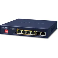 Planet GSD-604HP Switch (6 Ports), Netzwerk Switch, Schwarz