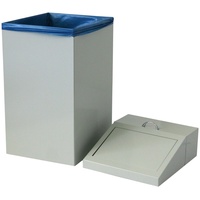 SZ METALL Abfalleimer 54 Liter grau, 34x65x38 cm