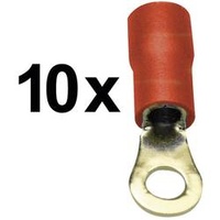 SINUSLIVE RKS-1,5 P Ringkabelschuh Querschnitt (max.)=1.50mm2 Loch-Ø=4mm Teilisoliert Rot