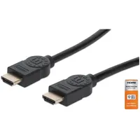 Manhattan Premium HDMI-Kabel Ethernet-Kanal 4K@60Hz 1m HDMI-Kabel