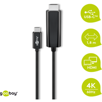 Goobay USB 3.1 Type-CTM zu HDMITM Adapterkabel 4k60Hz, schwarz