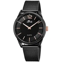 Lotus Herren Uhr 18736/3 Edelstahl Armbanduhr Smart Casual, schwarz