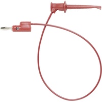 POMONA ELECTRONICS 3782-24-2 Messleitung Lamellenstecker 4mm Abgreifklemmen 0.60m Rot