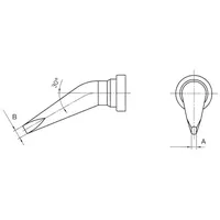 Weller LT-BX Lötspitze Meißelform, gebogen Spitzen-Größe 2.4 mm Inhalt
