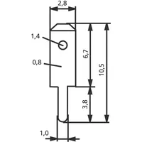 VOGT VERBINDUNGSTECHNIK 378008,68 Steckzunge Steckbreite: 2.8 mm Steckdicke: 0.8