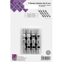 TRU Components TC-6936324 F-Verbinder-Set Anschlüsse: F-Stecker, F-Buchse, F-Buchse, F-Stecker