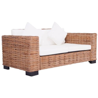 VidaXL Gartensofa natur/cremeweiß