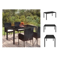 VidaXL Gartentisch 150 x 90 x 75 cm Schwarz