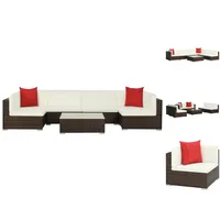 VidaXL Garten-Lounge-Set 7-tlg. braun 44600
