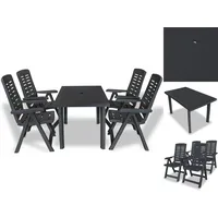 VidaXL Garten-Essgruppe 5-tlg. anthrazit 275084