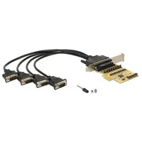 DeLock PCIe x1 Seriell 4x RS-232 mit Spannungsversorgung, Kontrollerkarte