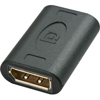 Lindy 41020 DisplayPort Doppelkupplung Premium Schwarz
