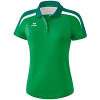 Erima Damen Poloshirt Poloshirt, smaragd/evergreen/weiß, 40,