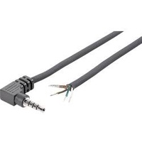 TRU Components 1579003 Klinken-Steckverbinder 3.5mm Stecker, gewinkelt Polzahl: 4