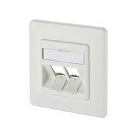 Metz Connect 130B20D21002KE Netzwerkdose Unterputz Einsatz mit Zentralplatte und