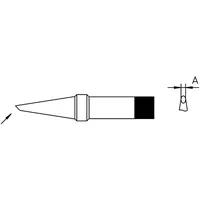 Weller 4PTBB9-1 Lötspitze Rundform, abgeschrägt Spitzen-Größe 2.4mm Inhalt 1St.