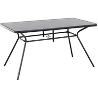 Beliani Gartentisch 140 x 80 x 73 cm Schwarz