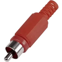 TRU Components 1567394 Cinch-Steckverbinder Stecker, gerade Polzahl: 2 Rot