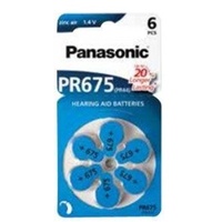 Panasonic PR675 (PR44) 6er Blister Hörgerätebatterie